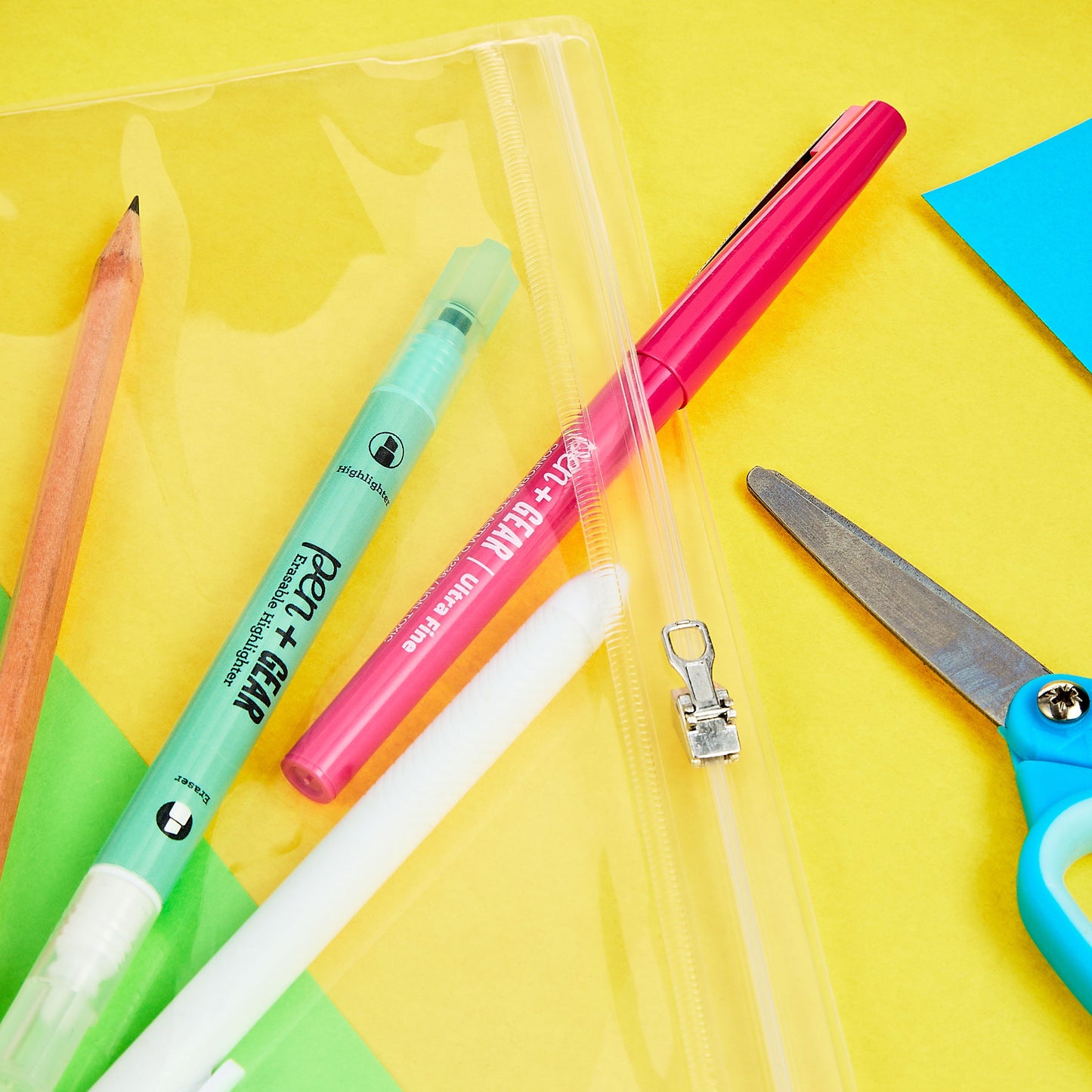 OPP Clear Binder Pouch, Pencil Case for Elementary School