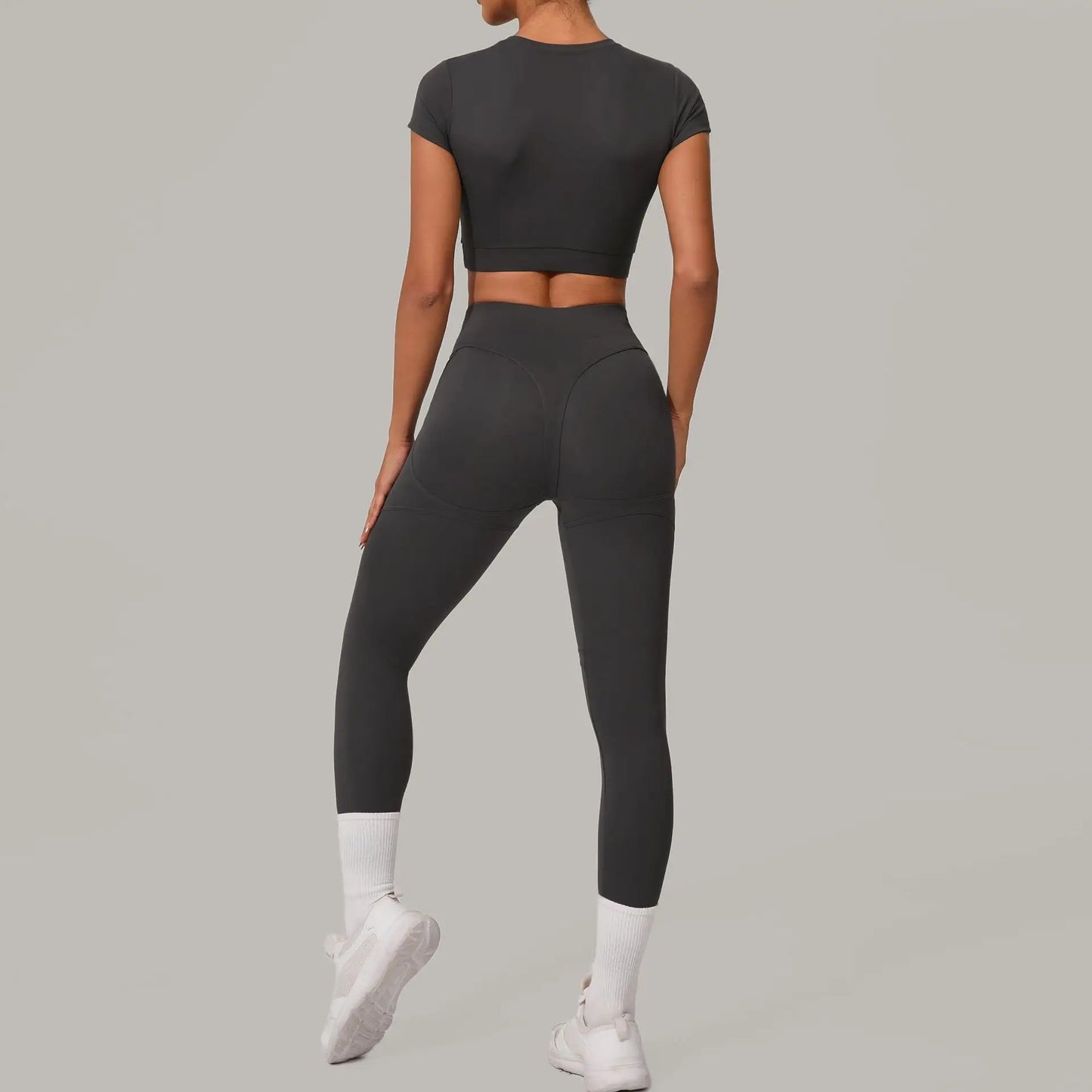 Elevate Your Workout with Our Women's 2-Piece Seamless Yoga Set - Stylish Athletic Wear for Ultimate Comfort and Performance!
