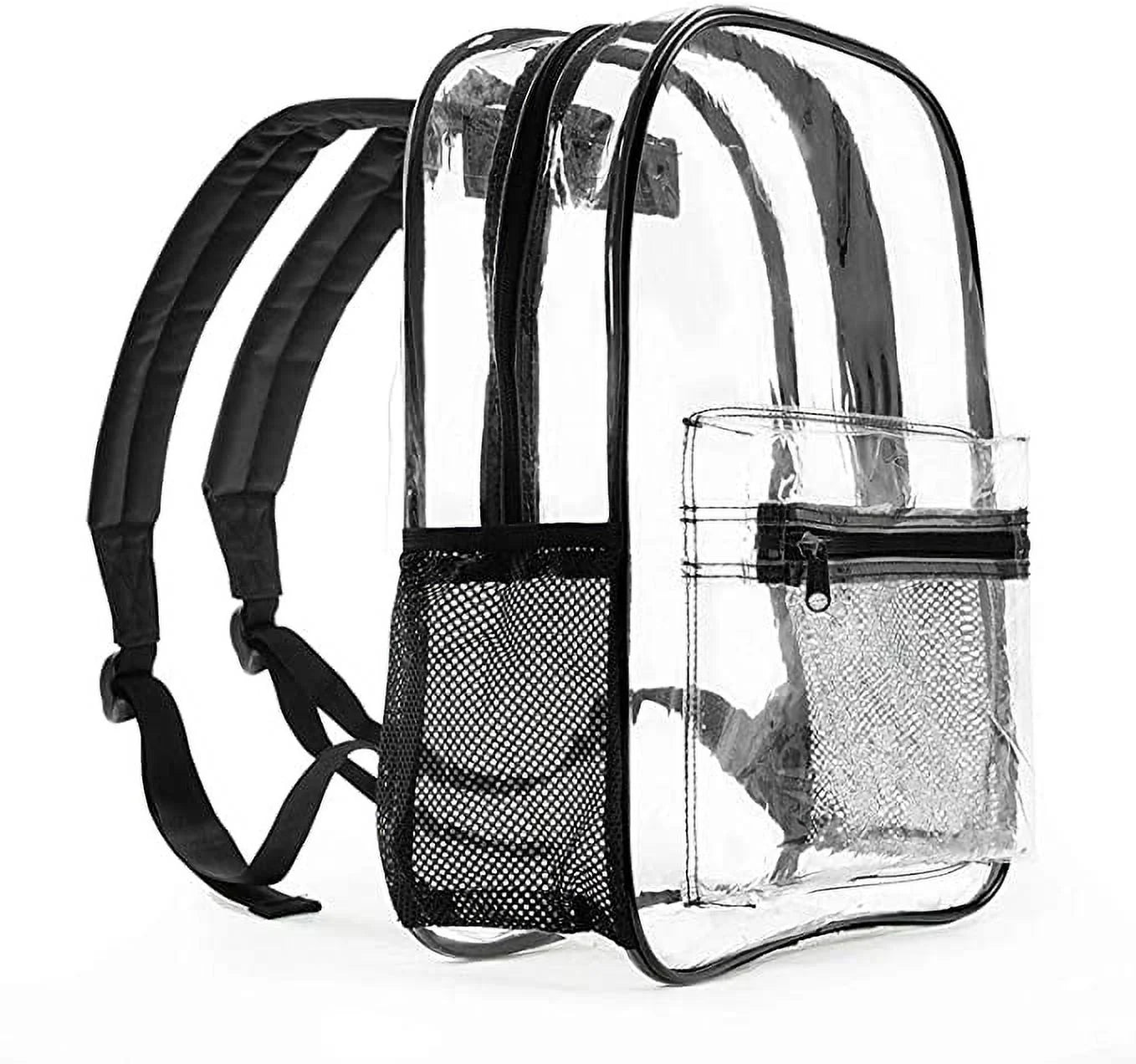 Unisex Clear Travel Safe Backpack, Black
