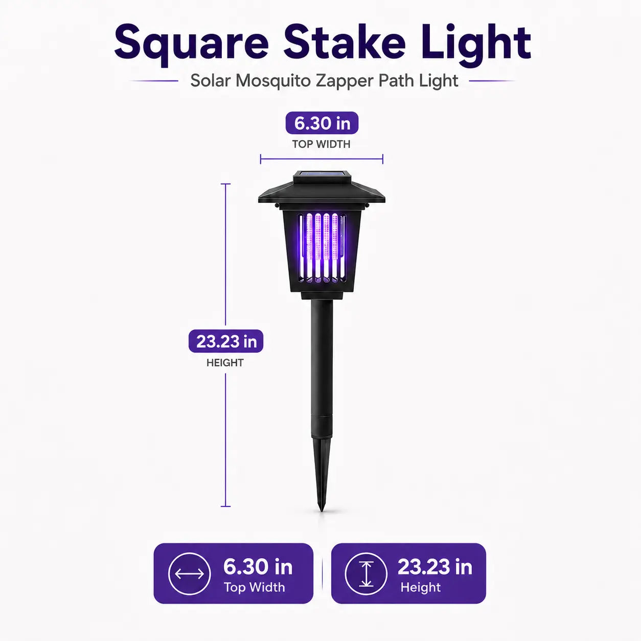 Illuminate Your Outdoors and Keep Mosquitoes Away with the Solar Mosquito Zapper Light – Versatile Garden Stake Lamp with Dual Modes and Weather Resistance