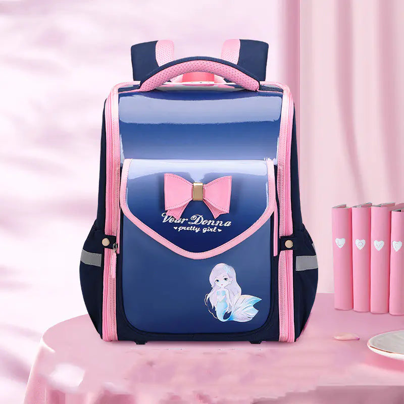 Girl's Waterproof Load Reduction Spine Protection Backpack