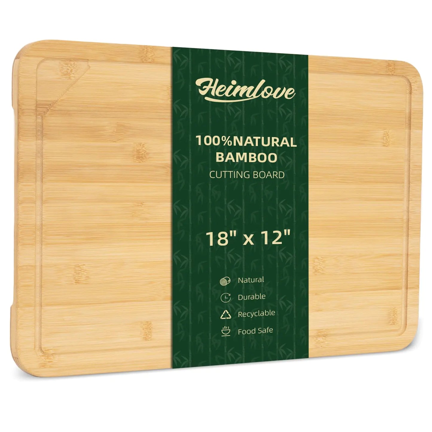 Extra Large Cutting Board 18" Wooden Cutting Boards for Kitchen Charcuterie Boards with Juice Groove and Handles Chopping Board for Meat Vegetables and Cheese