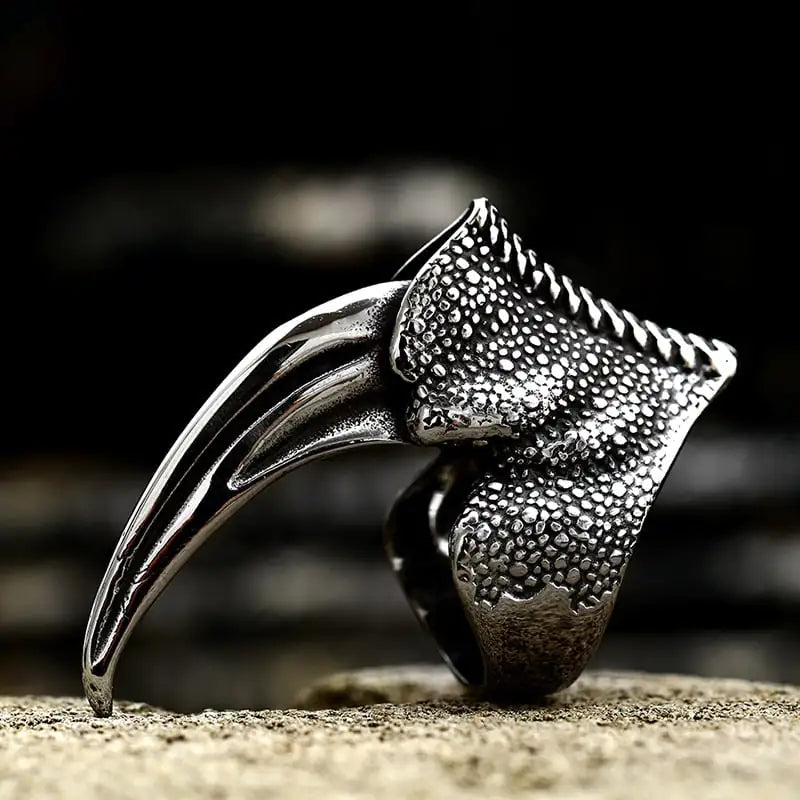 Men's Stainless Steel Paw Print Ring
