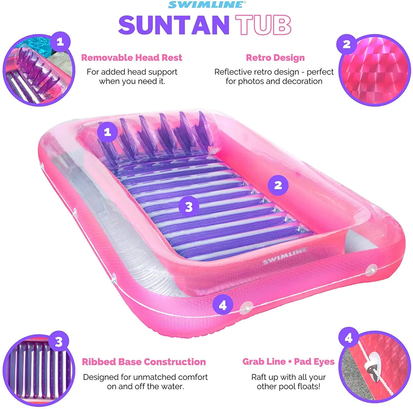 Inflatable Pool Lounge Chair Float