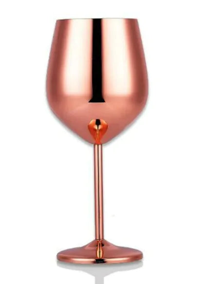 Stainless steel wine glass