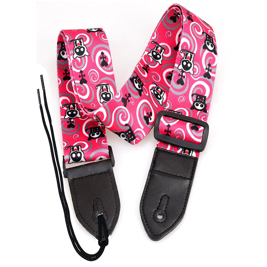 Adjustable Heavy Duty Guitar Strap for Electric Acoustic Guitar Bass Leather End