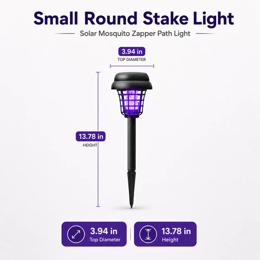 Illuminate Your Outdoors and Keep Mosquitoes Away with the Solar Mosquito Zapper Light – Versatile Garden Stake Lamp with Dual Modes and Weather Resistance