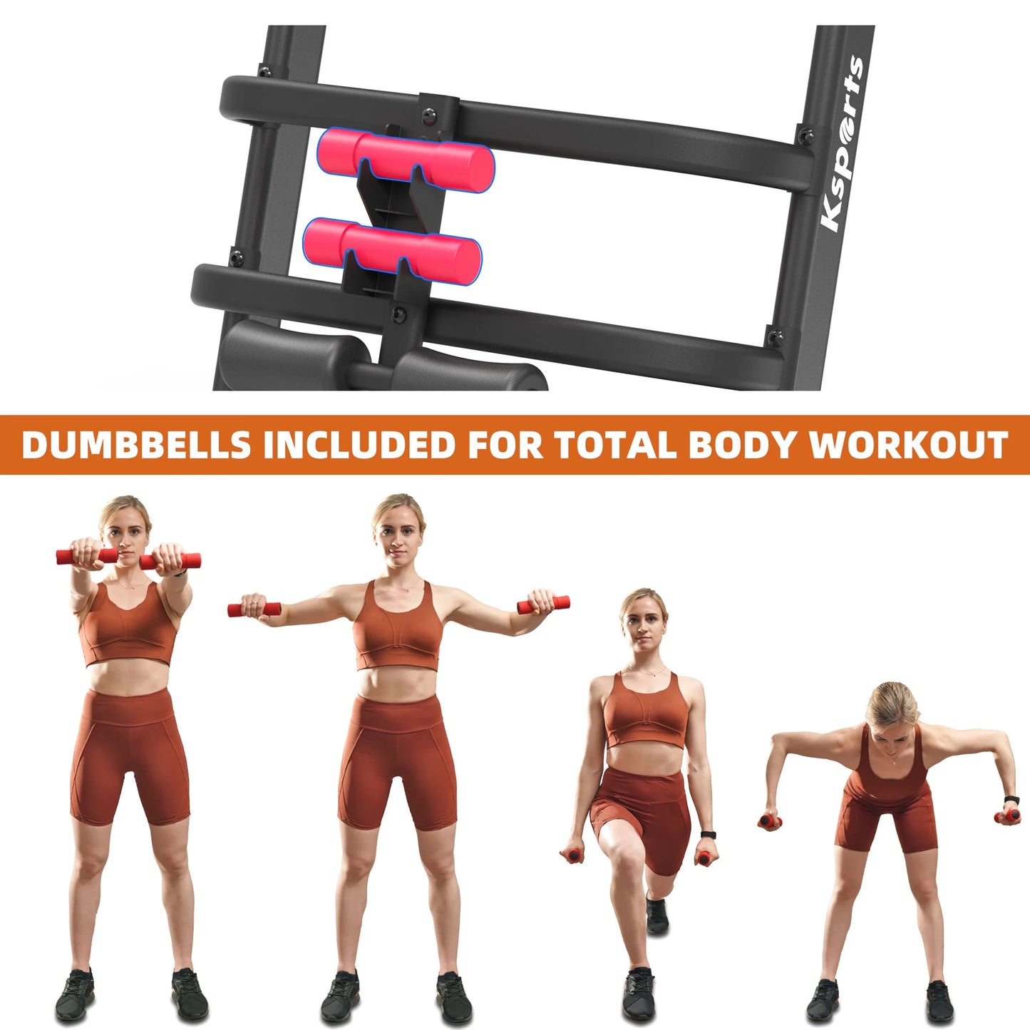 Elevate Your Home Workout: Electric Treadmill Bundle with Folding Rack, Exercise Mat, and Dumbbells in Sleek Black