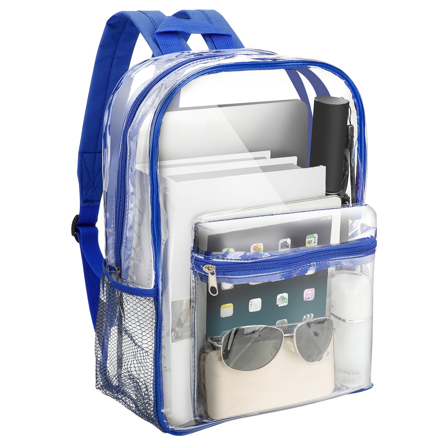 Heavy Duty Clear Backpack Waterproof Transparent Sling Bag See through Book-Bag