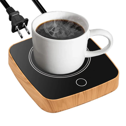 Premium Coffee Mug Warmer with 3 Temperature Settings - Auto Shut Off for Perfectly Warmed Beverages (Brown)