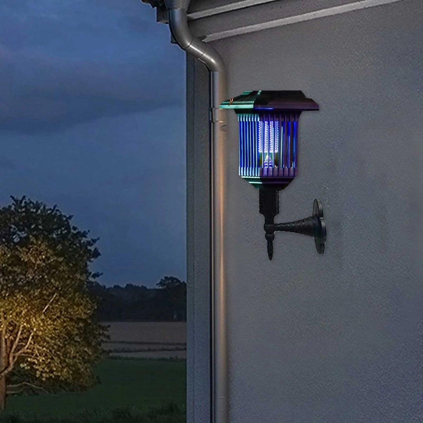 Bug Zapper Outdoor, Upgraded 2-In-1 Solar Bug Zapper Mosquito Zapper Killer, Outdoor Lights, Waterproof Solar Powered Fly Zapper Killer Trap for Outdoor