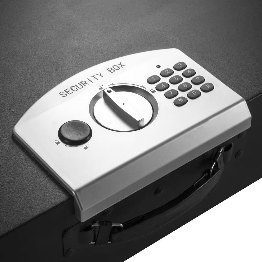 Secure Your Valuables with the 0.63 Cu. Ft. Portable Steel Safe Featuring a Digital Keypad Lock in Sleek Black