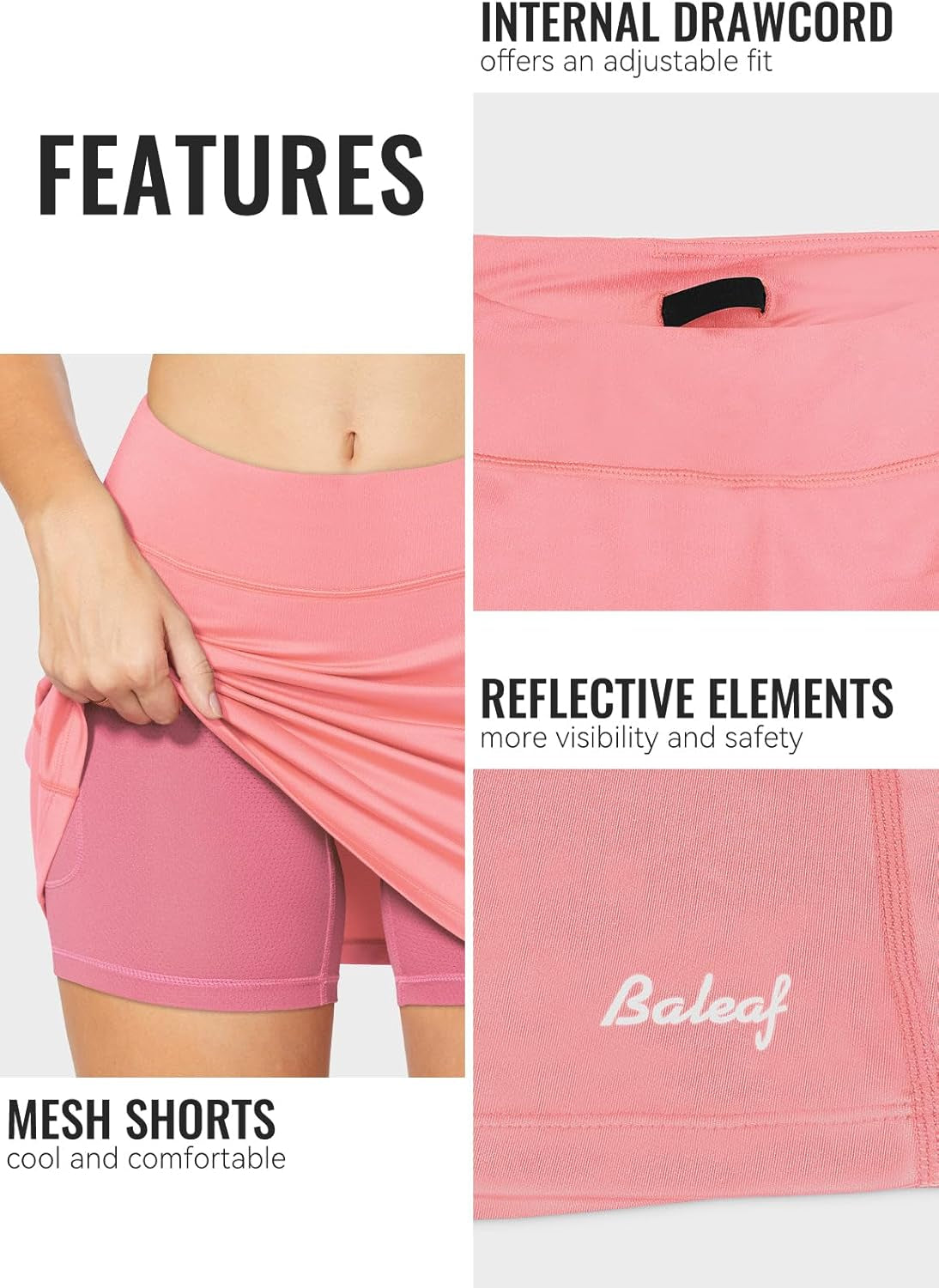 Elevate Your Game with BALEAF Women's High Waisted Golf Skorts – Perfect for Tennis, Running, and Everyday Comfort with Pockets