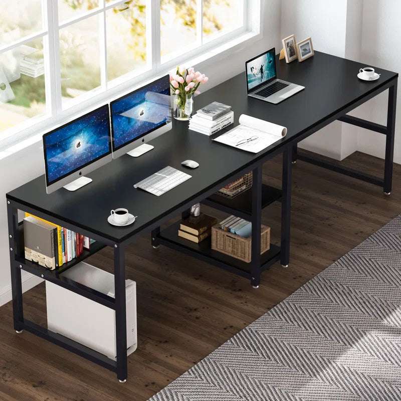 Rigueiro Spacious Industrial Computer Desk for Collaborative Workspaces