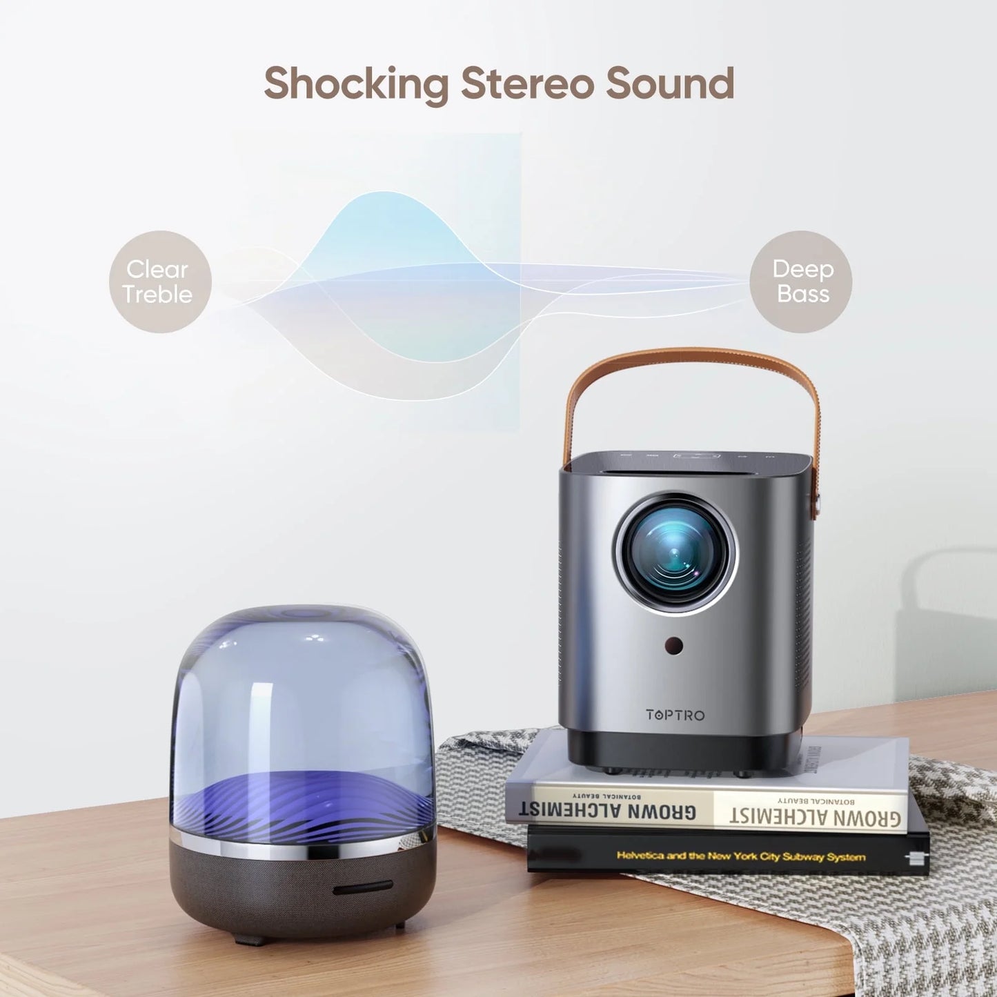 5G Wifi Bluetooth Projector, Latest Dust-Proof Outdoor Portable Projector, 1080P Supported, 15000 Lumen, 4D/4P Keystone