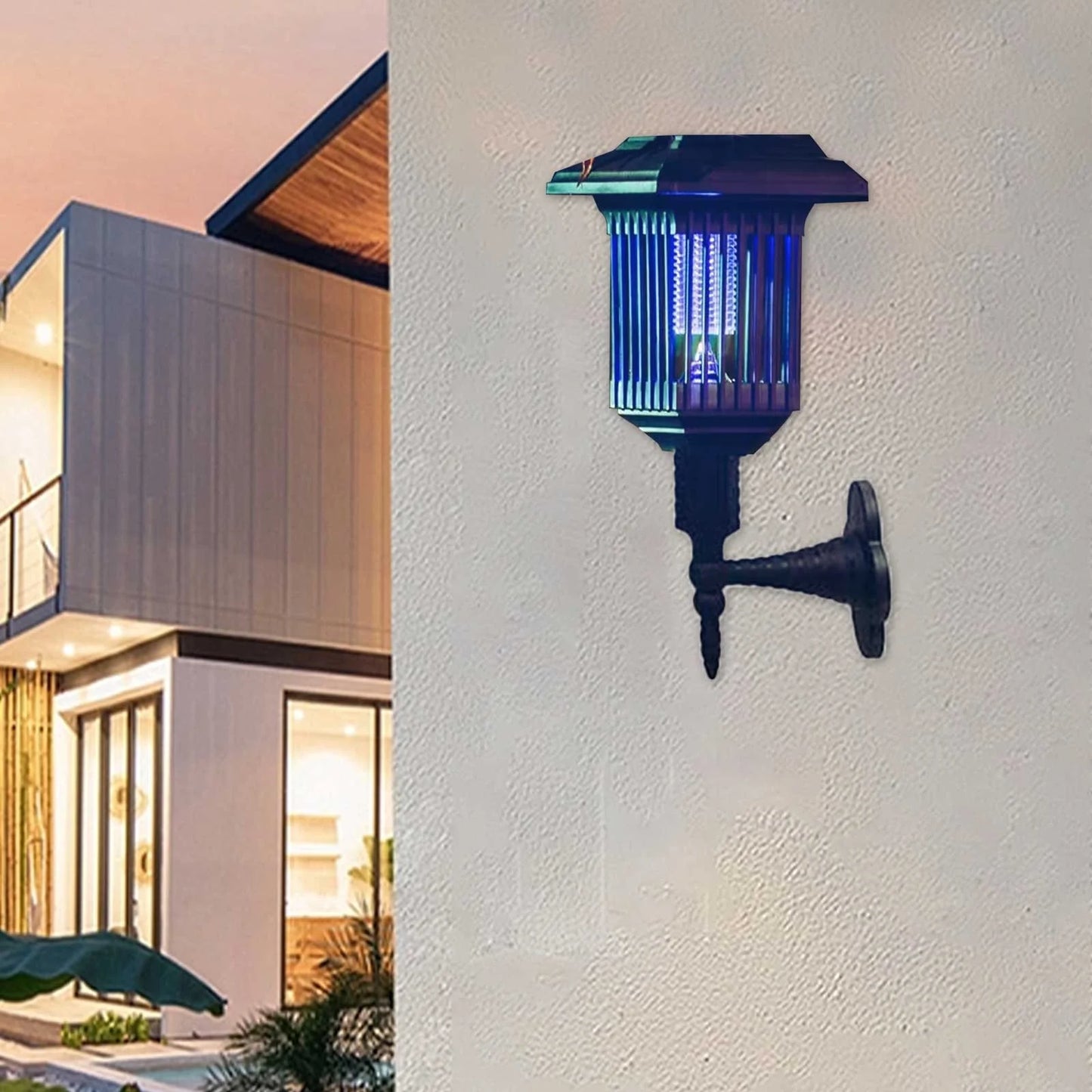 Bug Zapper Outdoor, Upgraded 2-In-1 Solar Bug Zapper Mosquito Zapper Killer, Outdoor Lights, Waterproof Solar Powered Fly Zapper Killer Trap for Outdoor