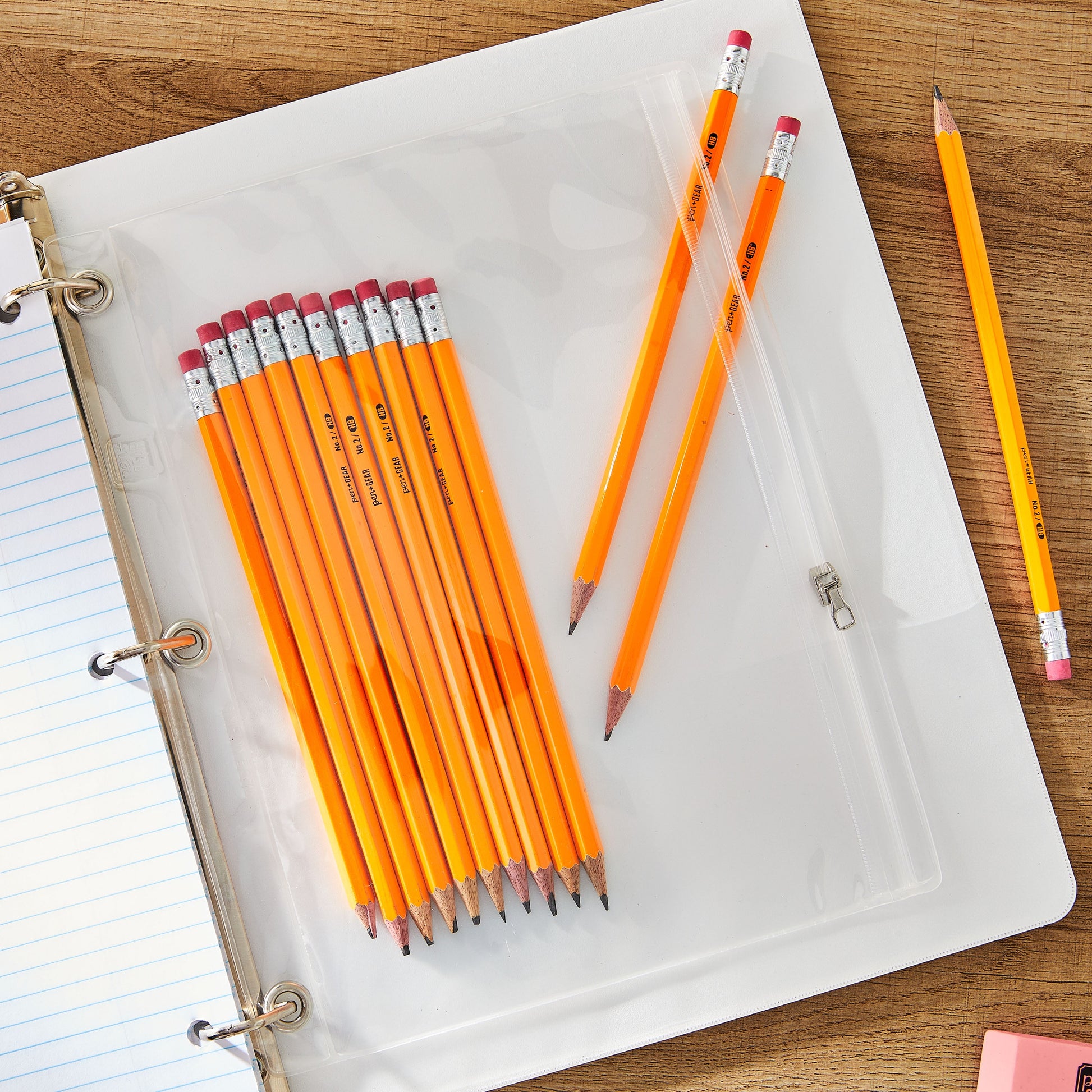 OPP Clear Binder Pouch, Pencil Case for Elementary School