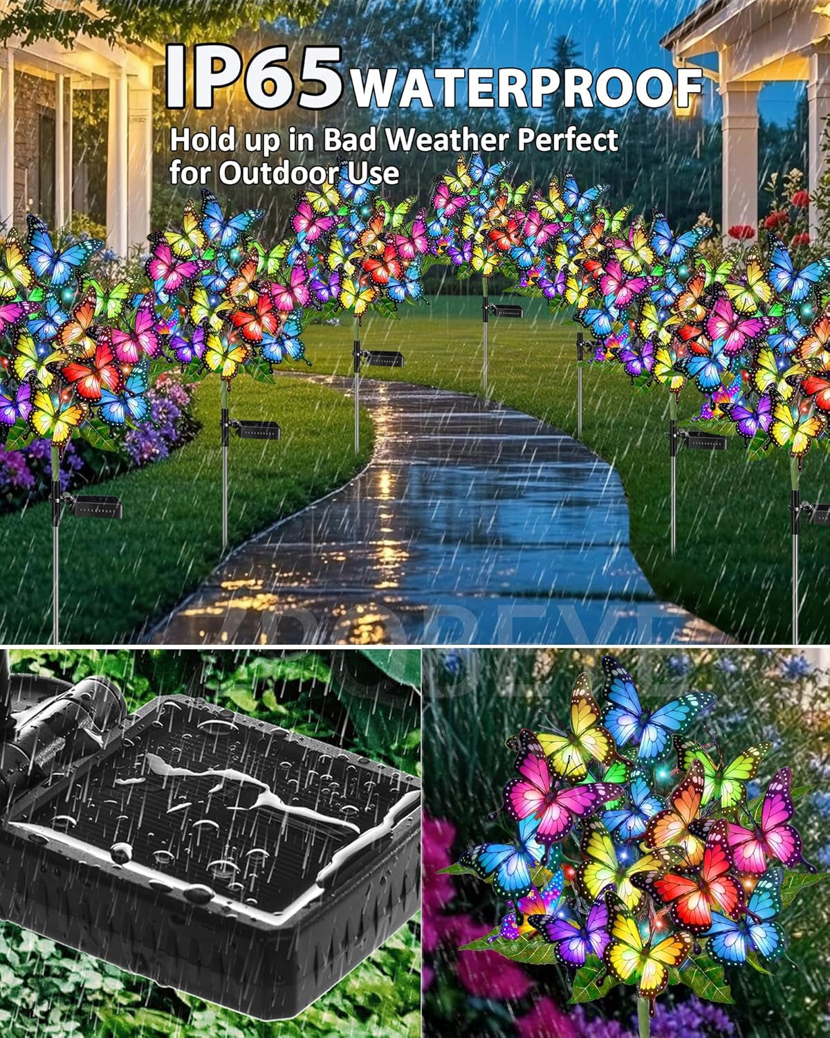 Transform Your Garden with These Stunning Solar Butterfly Lights - 2 Pack of Waterproof LED Decor for Outdoor Spaces and Perfect Gifts for Mother's Day