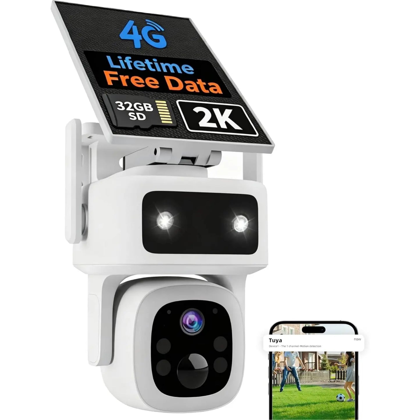Revolutionary 4G LTE Solar-Powered Outdoor Security Camera with 2K Night Vision and No Monthly Fees