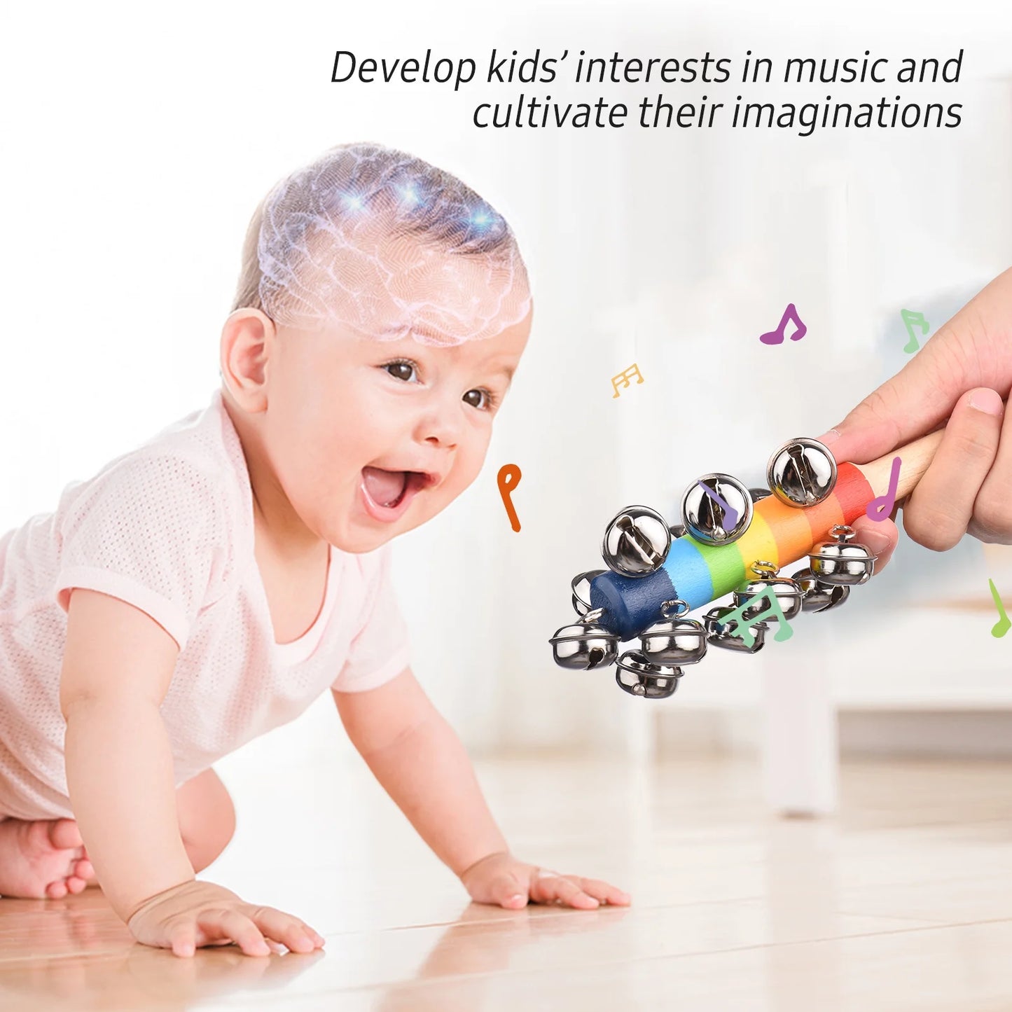 13 PCS Kids Musical Instruments Toys with Carry Bag Colorful Wooden Percussion Instruments Early Education Gifts for Toddlers Children Preschool Girls Boys