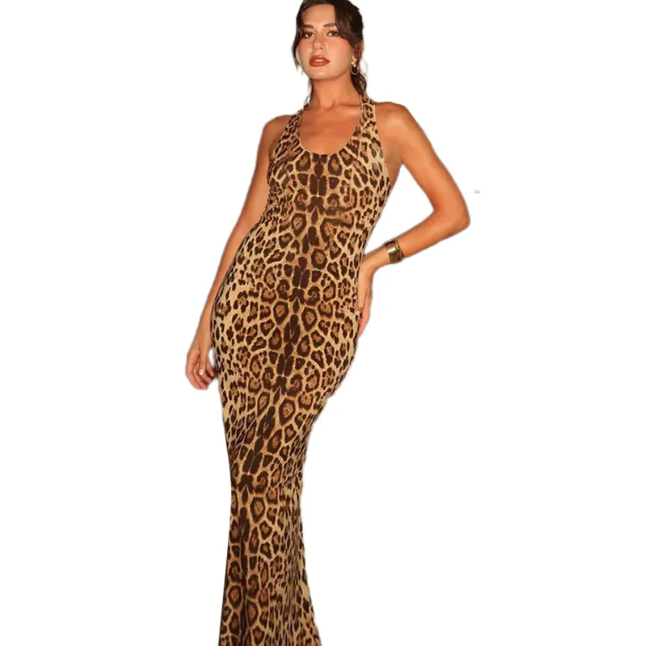 Leopard Print Sleeveless Dress Pic# 6