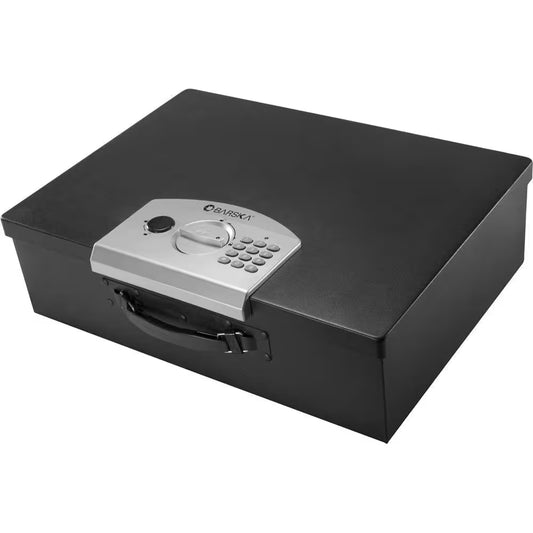Secure Your Valuables with the 0.63 Cu. Ft. Portable Steel Safe Featuring a Digital Keypad Lock in Sleek Black