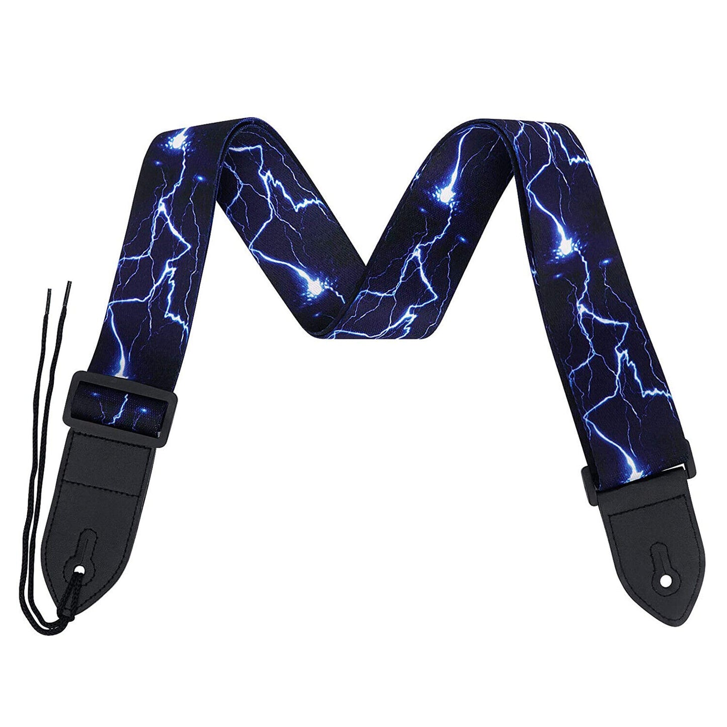 Adjustable Heavy Duty Guitar Strap for Electric Acoustic Guitar Bass Leather End