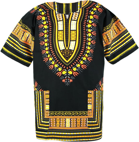 African Dashiki Cotton Shirt Men Women Festival Boho Hippie 60'S 70'S Bohemian