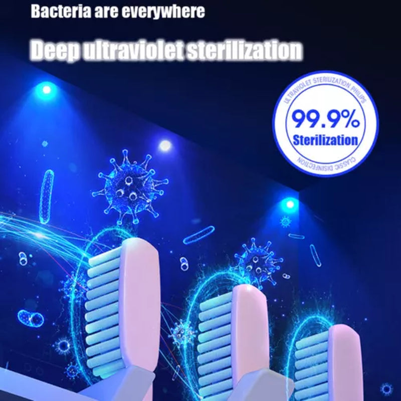 UV Light Sterilizer Toothbrush Holder Cleaner Toothpaste Dispenser 4 Toothbrush