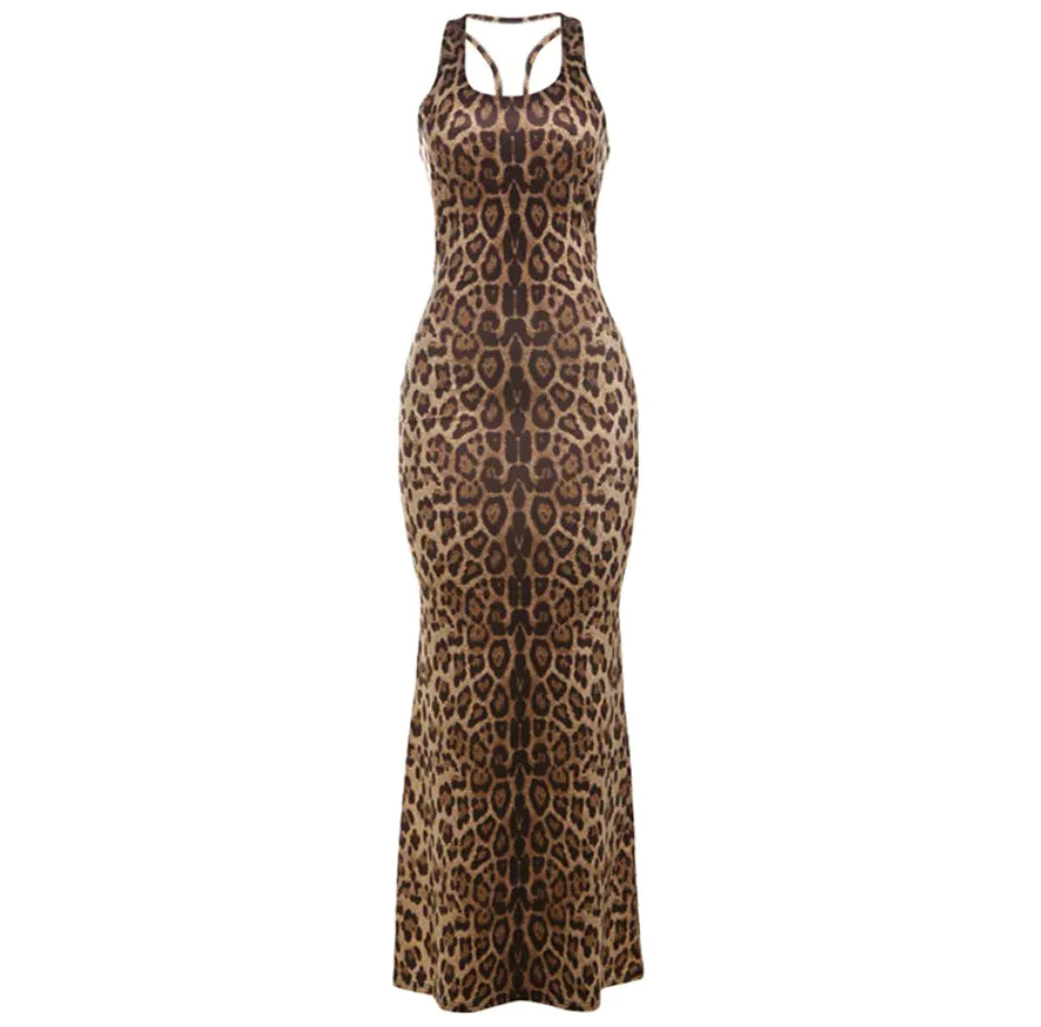 Leopard Print Sleeveless Dress Pic# 2