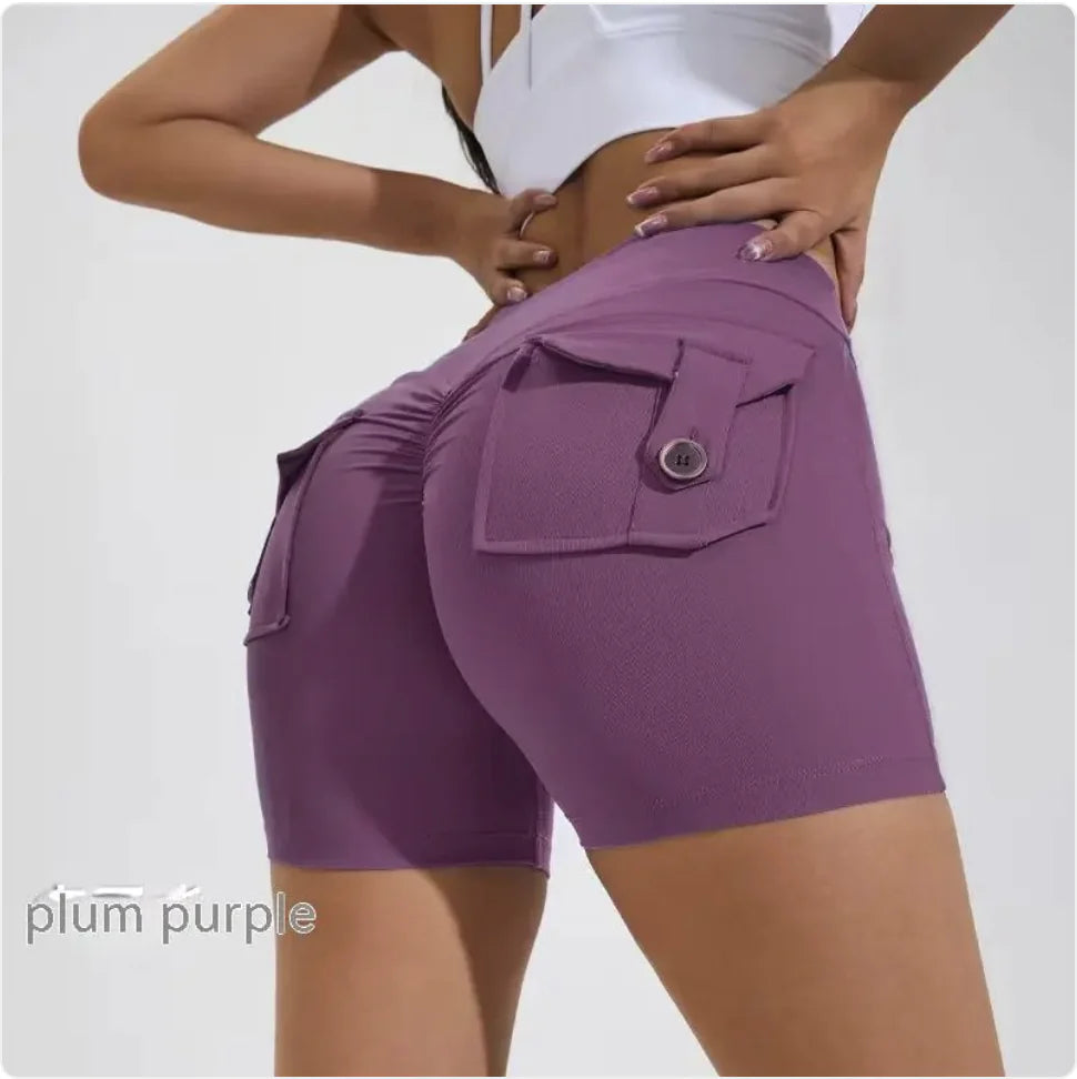 Women's Summer Yoga Shorts With Pockets