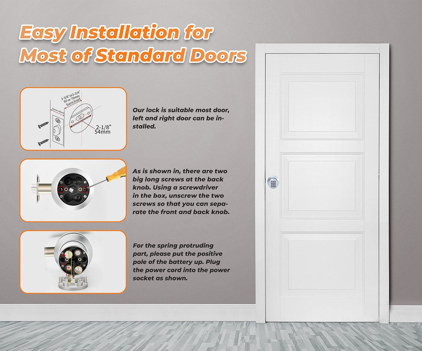 Upgrade Your Home Security with the Smart Electronic Keypad Door Knob - Keyless Entry, Waterproof, and Easy to Install