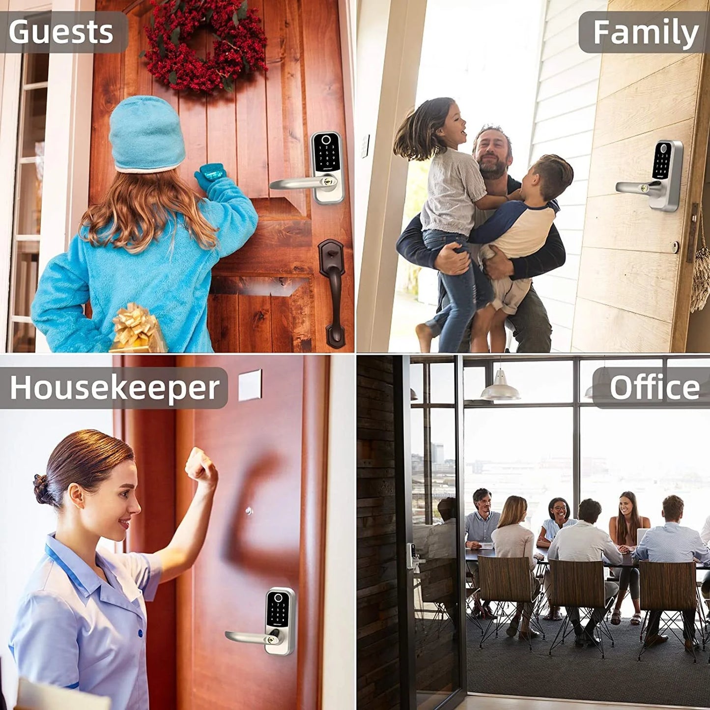 Smart Fingerprint Keyless Entry Lock with Touchscreen & Bluetooth - Ultimate Security for Your Home