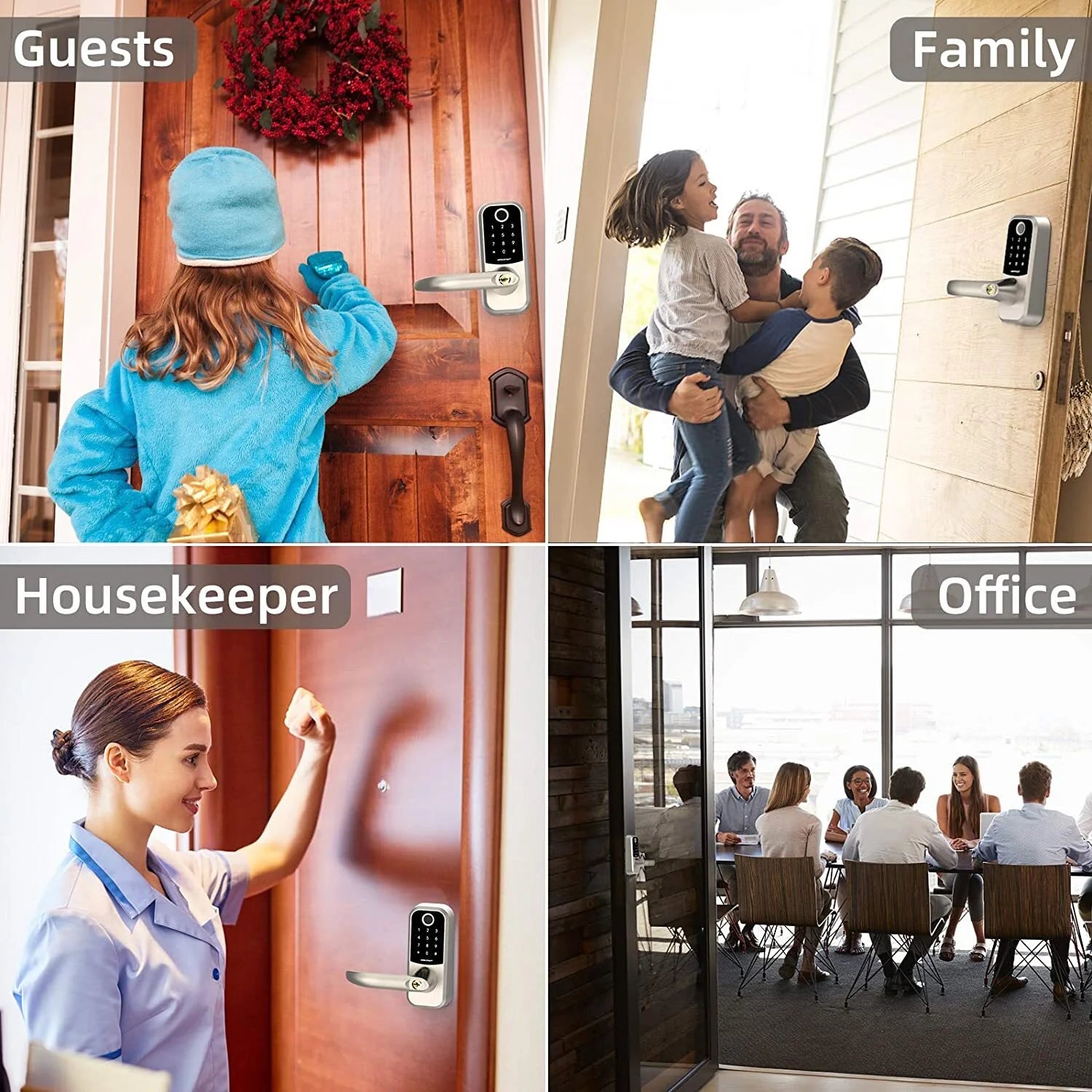 Smart Fingerprint Keyless Entry Lock with Touchscreen & Bluetooth - Ultimate Security for Your Home