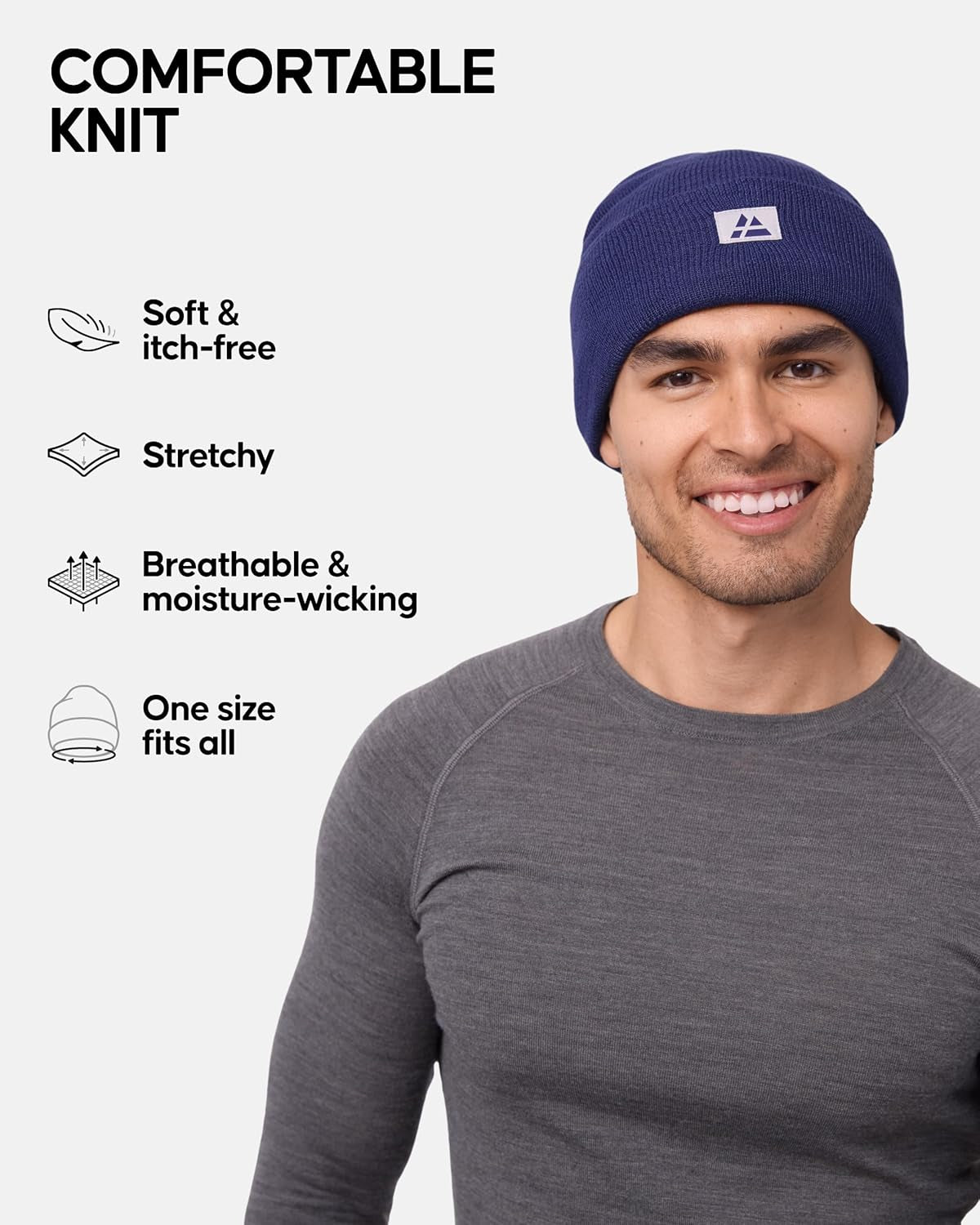 Versatile and Stylish Sustainable Blue Beanie for All - Perfect for Men & Women