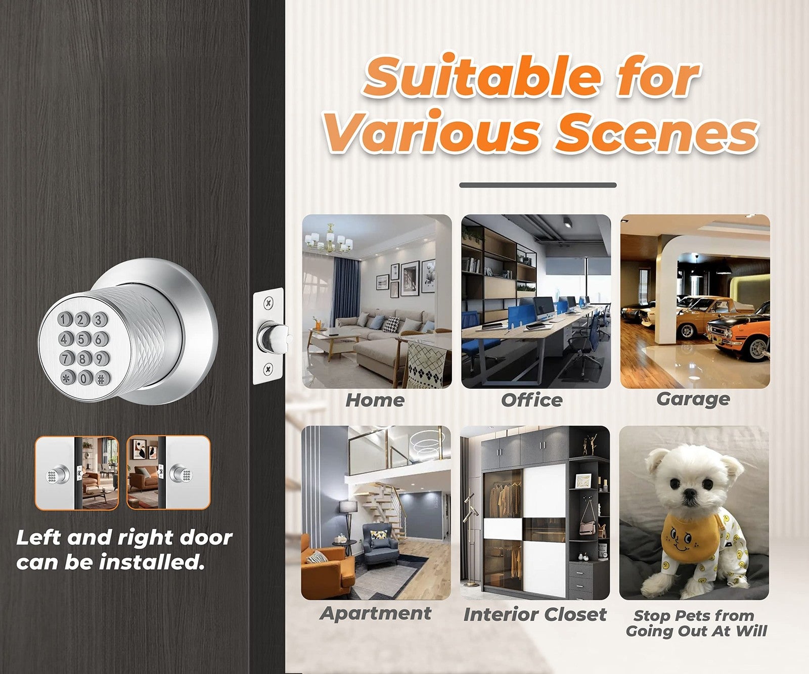 Upgrade Your Home Security with the Smart Electronic Keypad Door Knob - Keyless Entry, Waterproof, and Easy to Install