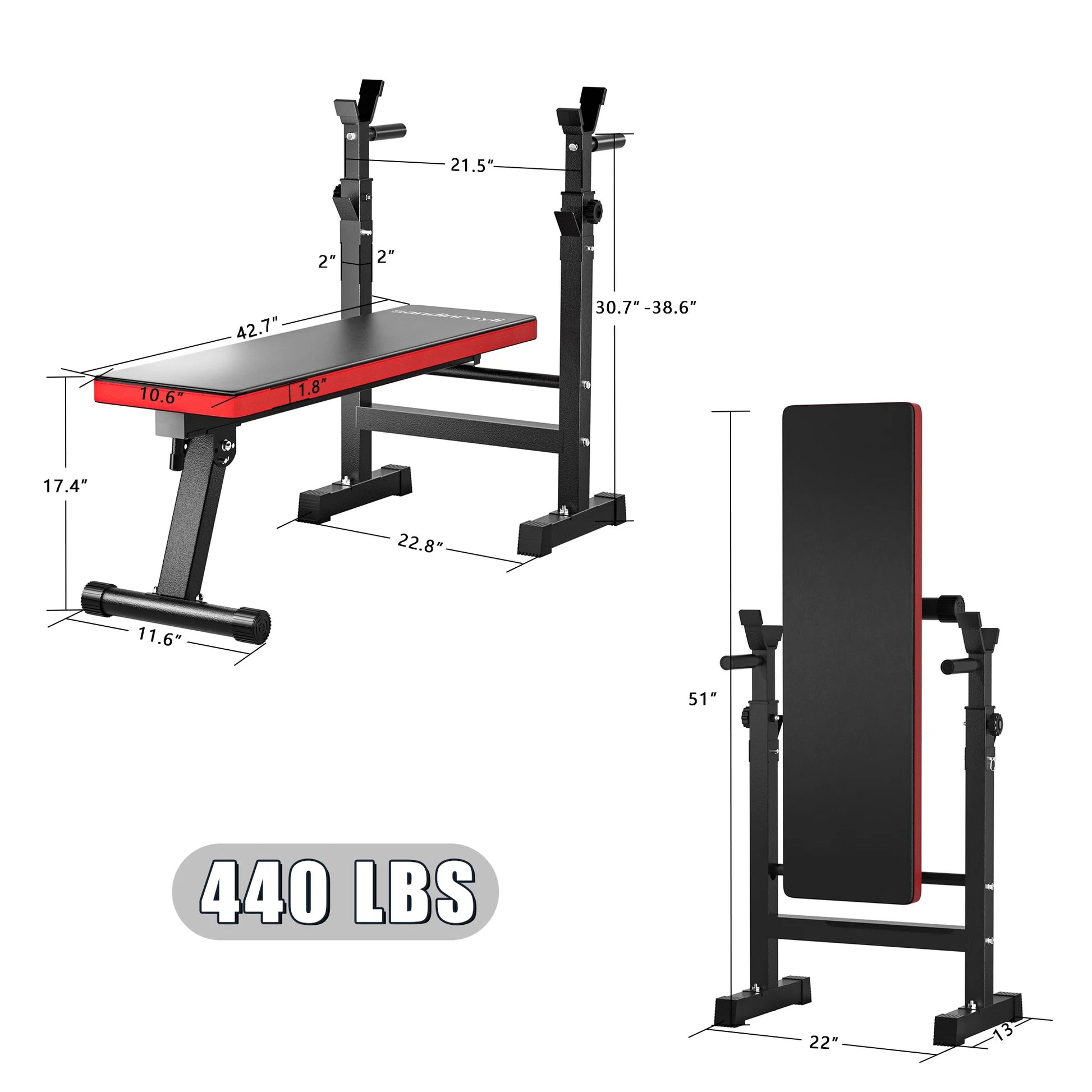 Transform Your Home Workouts with the Adjustable Foldable Bench Press Bench for Ultimate Strength Training