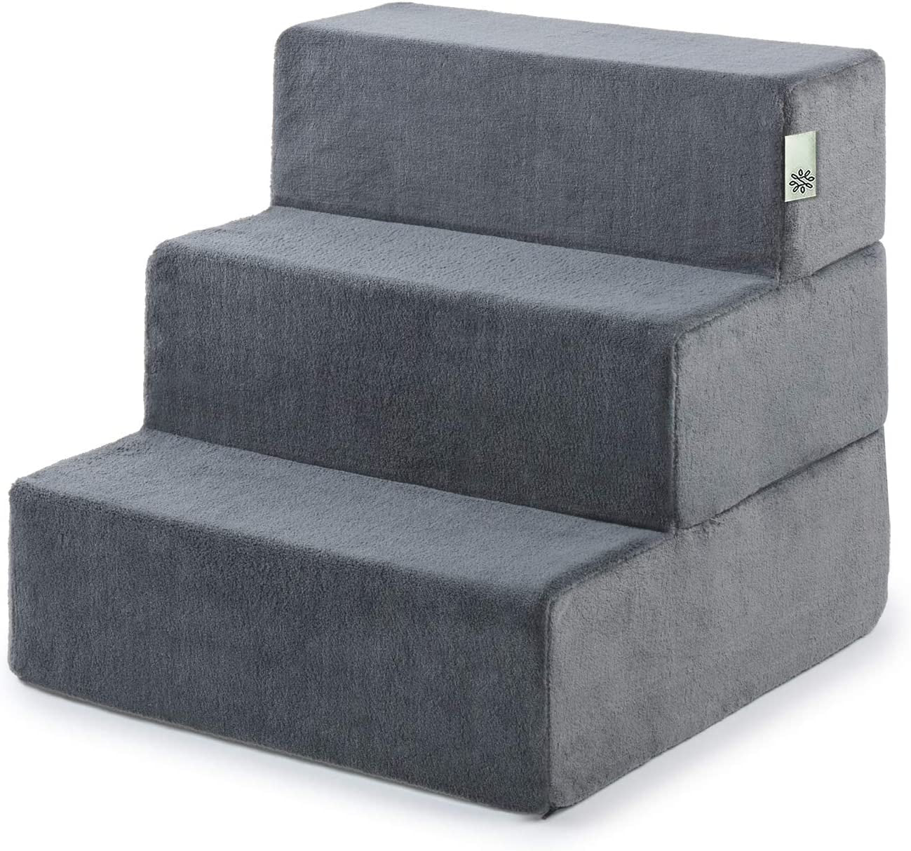 Elevate Your Pet's Comfort with Easy Pet Stairs - Medium Charcoal Foam Steps for Dogs and Cats