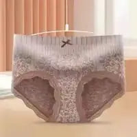 Lace Mid Waist Shaping Briefs for Plus Size Women