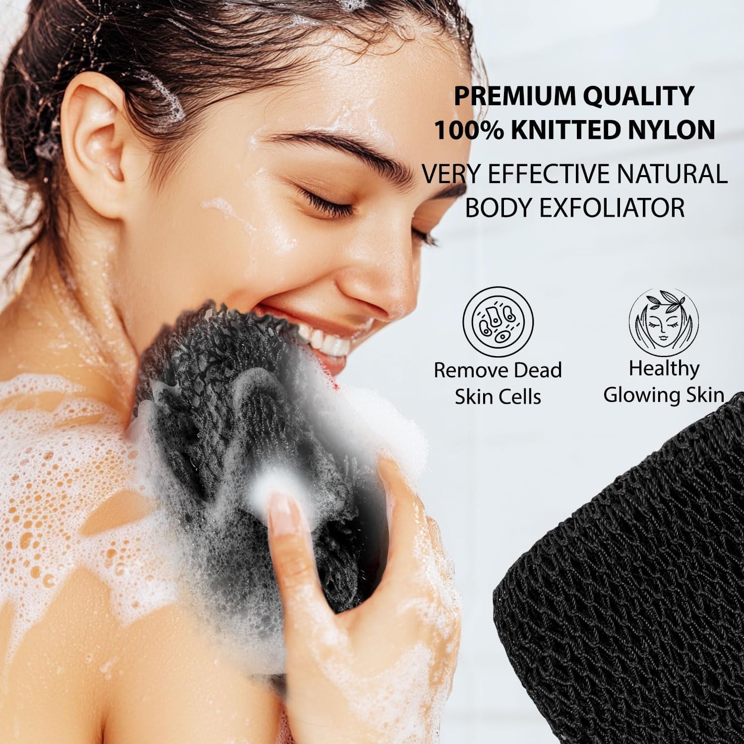 Authentic African Exfoliating Net Sponge - Long Bath Scrubber for a Refreshing Shower Experience