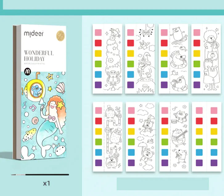 Mini Masterpieces- Pocket Watercolor Painting Book for Kids