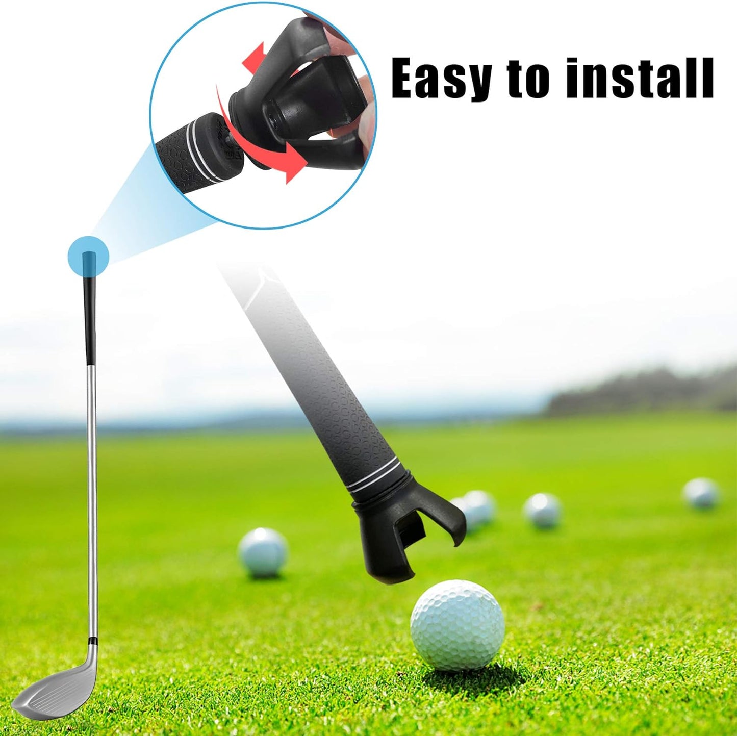 Premium Stainless Steel Golf Ball Retriever with Dual Grabbers - Telescopic & Lightweight - Essential Golf Accessory for Men
