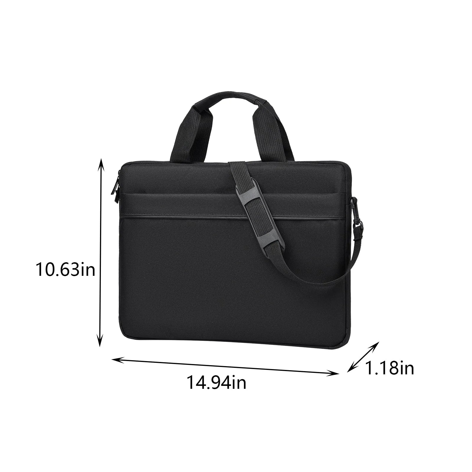Computer Bag for Women, Laptop Tote Shoulder Bag, 14.1 in Laptop or Tablet, Stylish, Durable, Waterproof Fabric, Lightweight, Business Casual, Suitable for Multiple Laptops Black