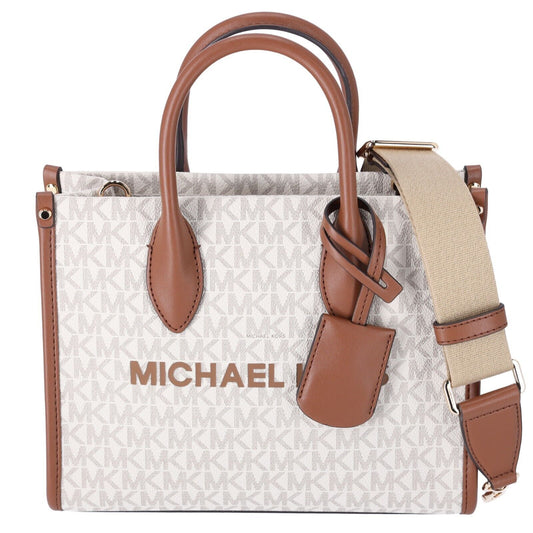 Elevate Your Style with the Michael Kors Mirella Small Top Zip Shopper Crossbody Bag in Elegant Vanilla