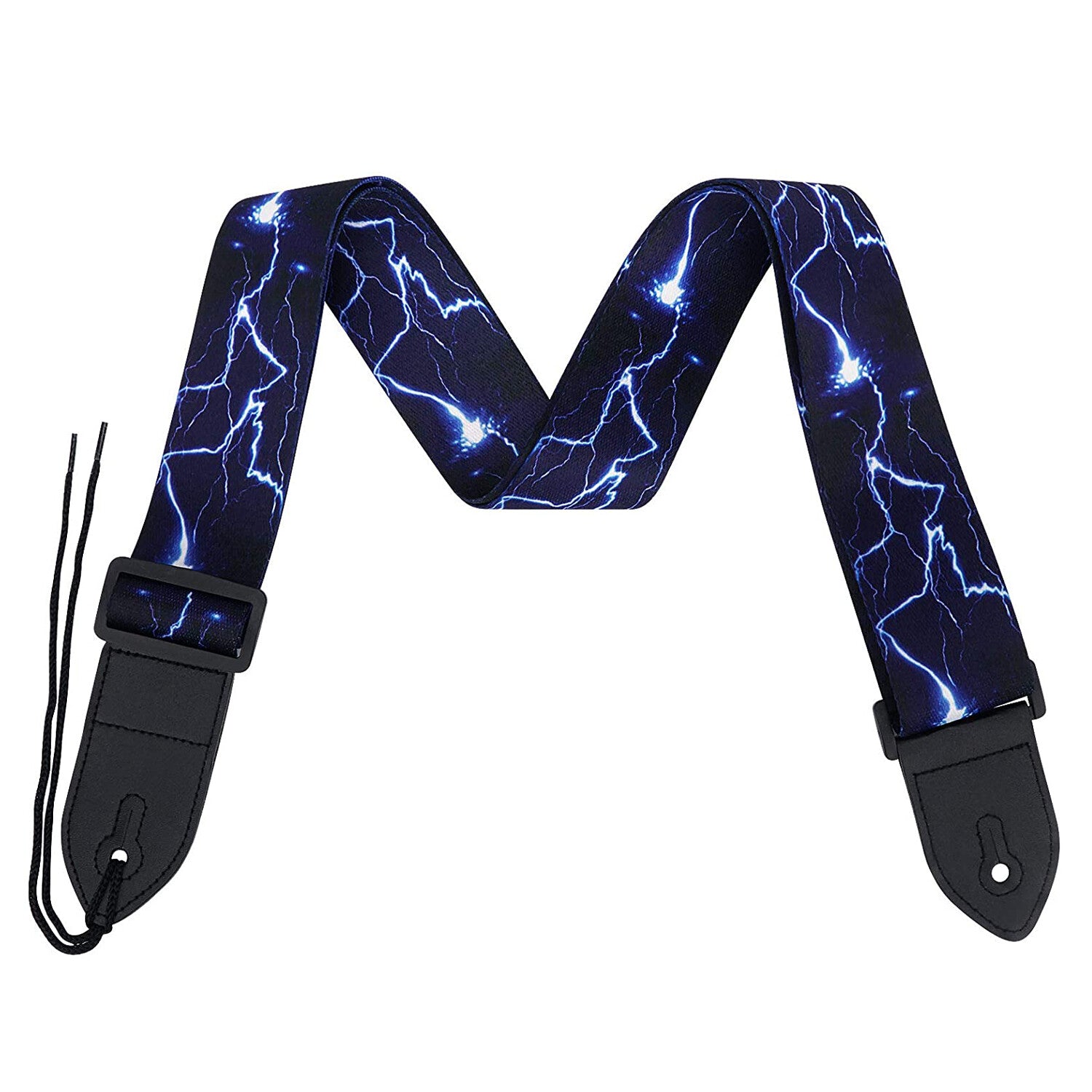 Adjustable Heavy Duty Guitar Strap for Electric Acoustic Guitar Bass Leather End