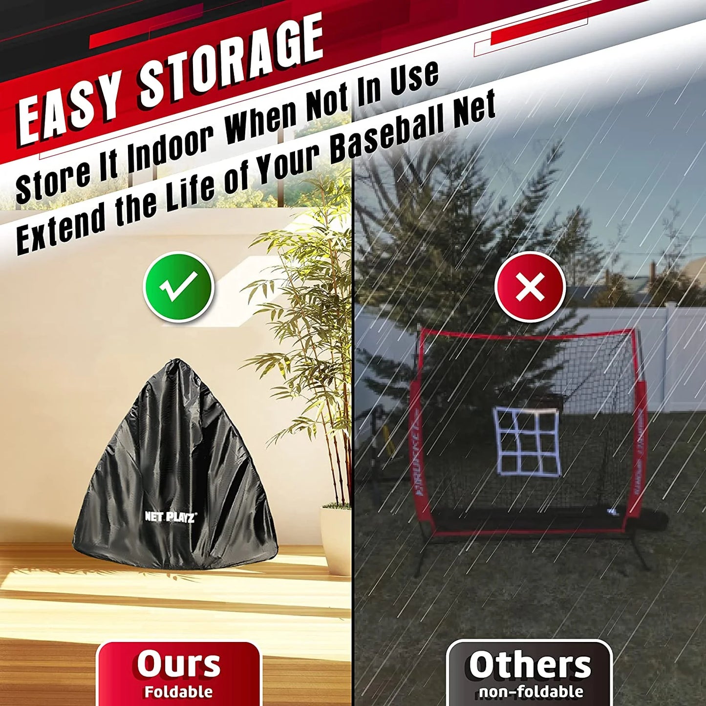 Elevate Your Game with the 5' x 5' Portable Baseball & Softball Practice Net - Perfect for All Skill Levels!