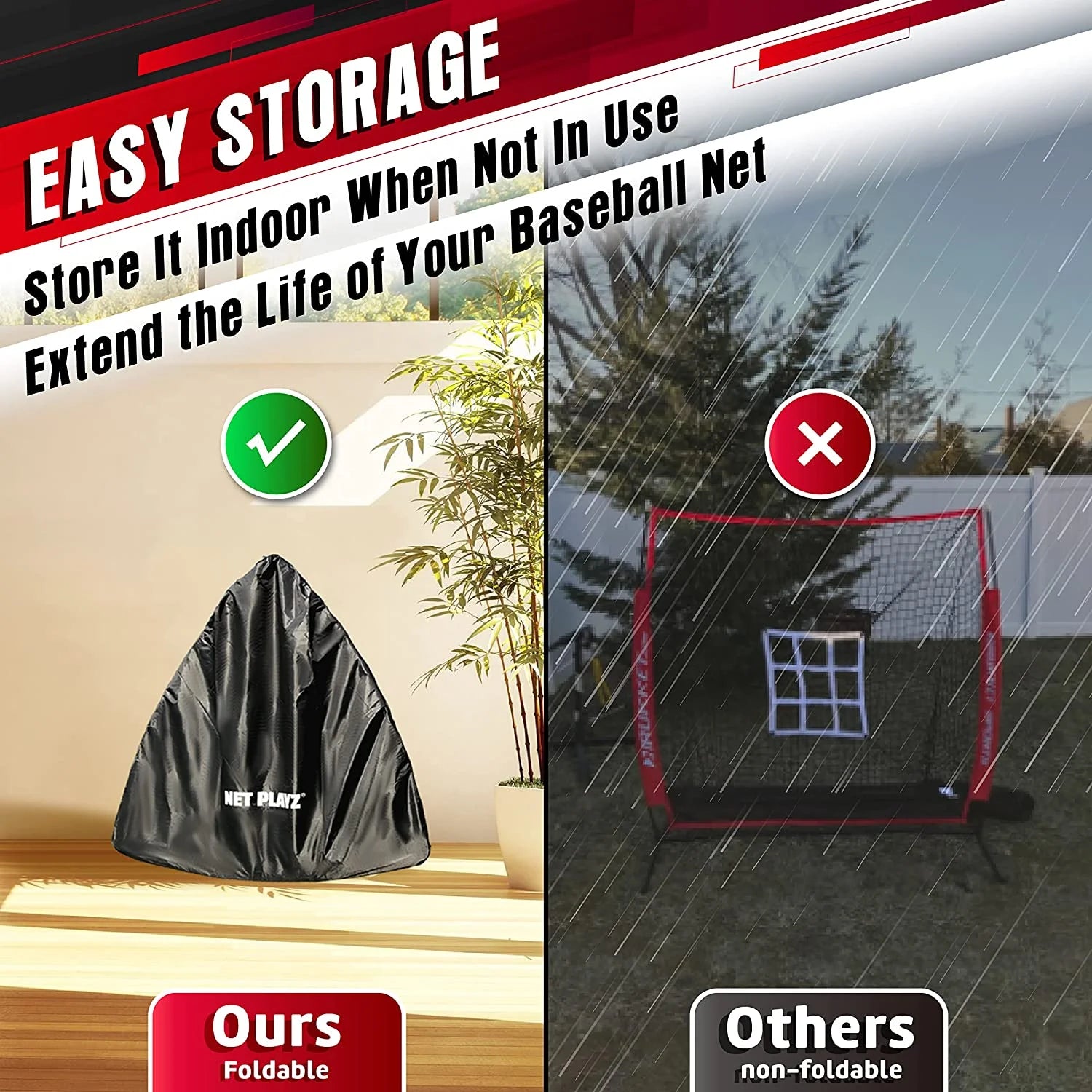 Elevate Your Game with the 5' x 5' Portable Baseball & Softball Practice Net - Perfect for All Skill Levels!