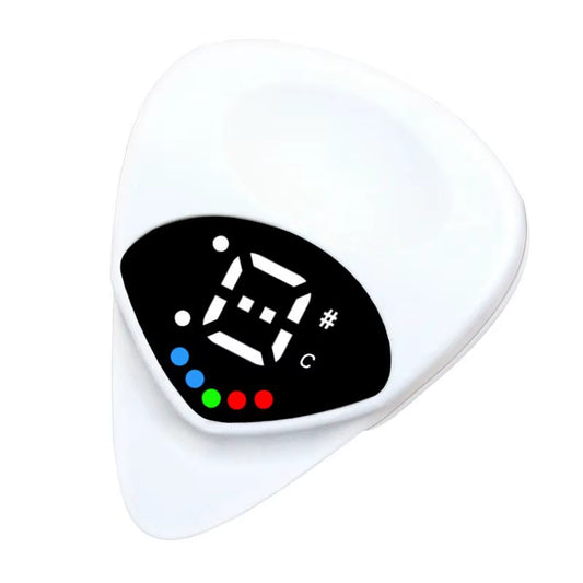 Guitar Tuner Small 2-In-1 Guitar Picks Electric Guitar Learning Tools Beginners Guitar Accessories Battery Powered for Women Men