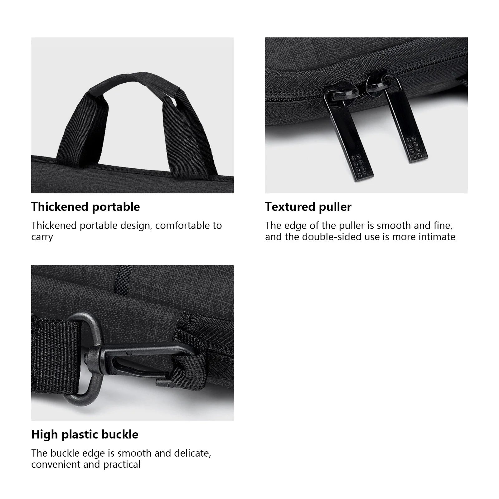 Computer Bag for Women, Laptop Tote Shoulder Bag, 14.1 in Laptop or Tablet, Stylish, Durable, Waterproof Fabric, Lightweight, Business Casual, Suitable for Multiple Laptops Black