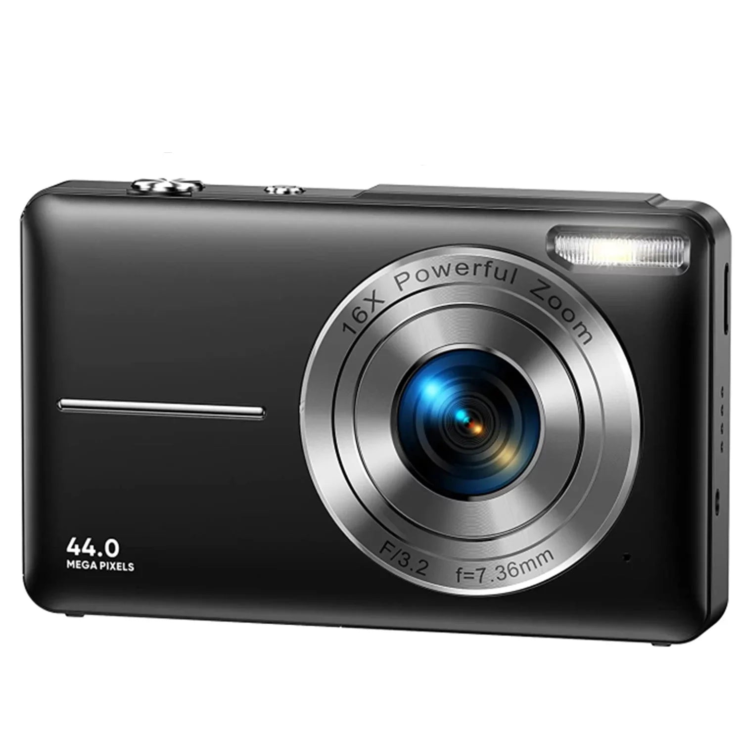 Compact 1080P Digital Camera - 44MP, 16X Zoom, Perfect for Teens, Students, and Seniors!